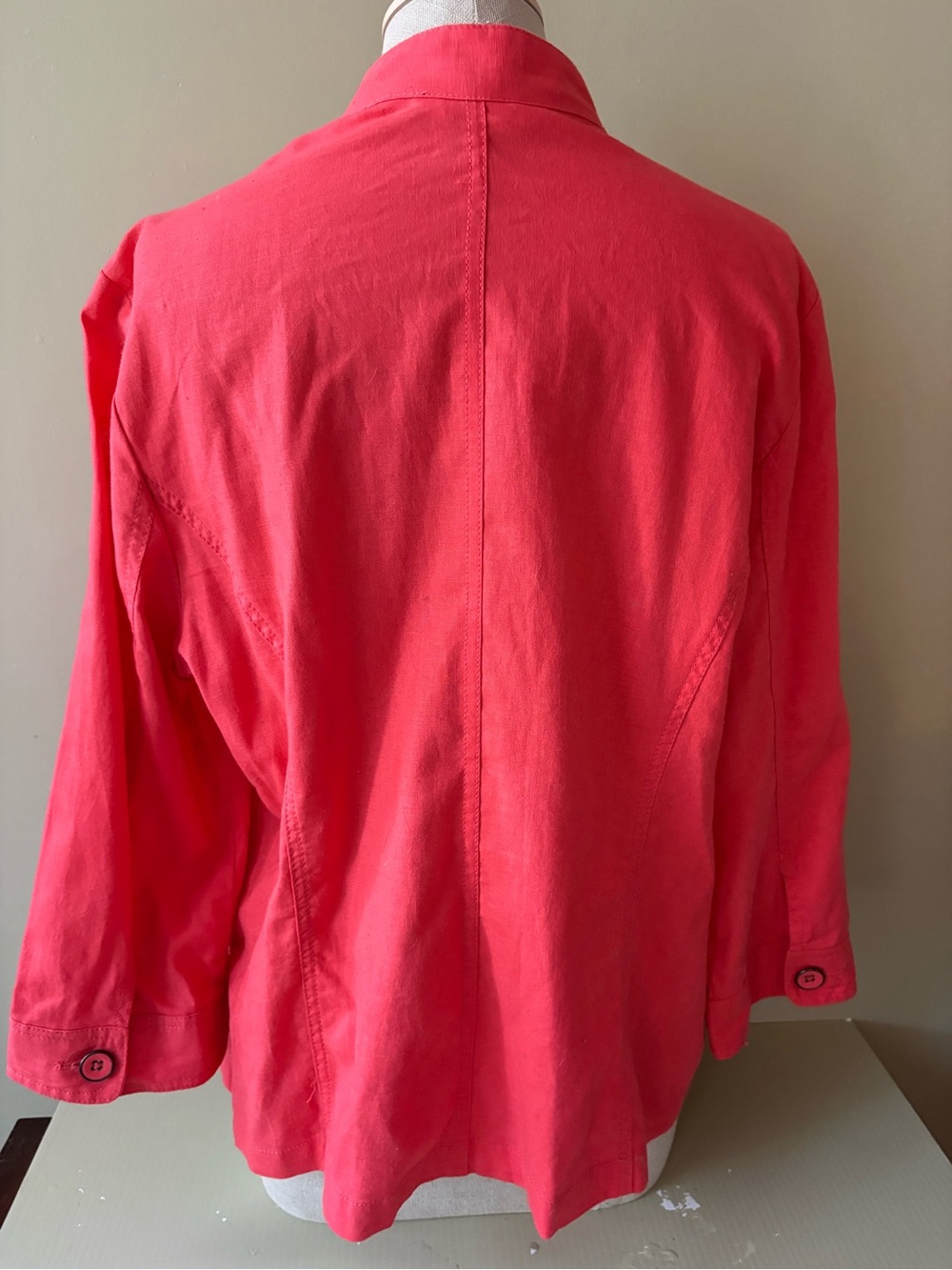 Northern Reflections Women’s coral button up jacket linen cotton Sz L - Picture 4 of 11